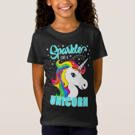 Regenbogen-Schein wie ein Einhorn spielt die T-Shirt