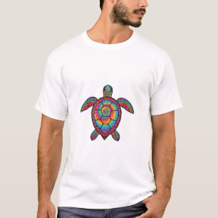 Regenbogen-Schildkröte Im Batik-Look T-Shirt