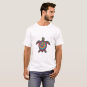 Regenbogen-Schildkröte Im Batik-Look T-Shirt (Vorne ganz)