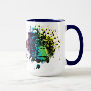 Regenbogen-Schimpanse Tasse