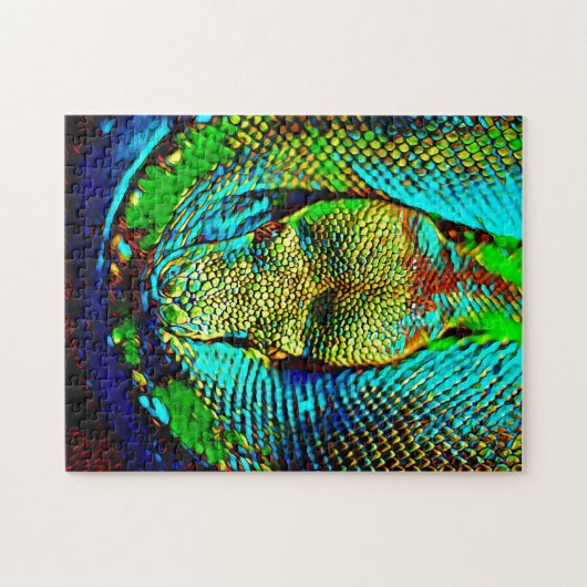 Regenbogen-Schlange Puzzle (Horizontal)