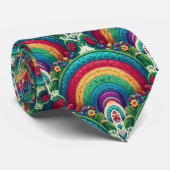 Regenbogen-Schlips | Farbige Statement-Krawatte Krawatte (Gerollt)