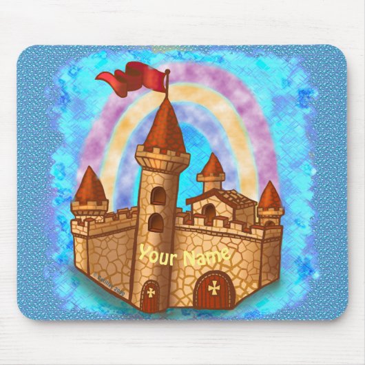 Regenbogen Schloss Mousepad (Vorne)