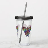 Regenbogen-Schmetterling - Akryllischer Cup (16oz) Acryltrinkbecher (Rückseite)