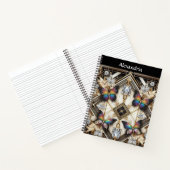 Regenbogen Schmetterling Art Deco Notizblock (Innenseite)