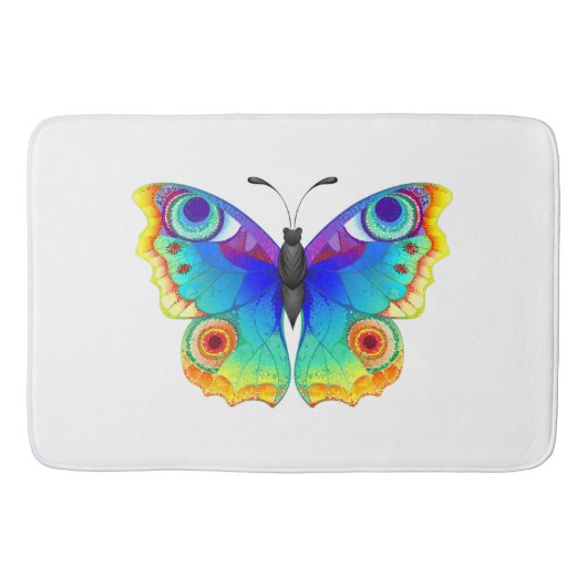 Regenbogen Schmetterling Badematte (Vorderseite)