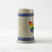 Regenbogen-Schmetterling Bierglas (Mittel)