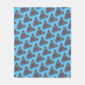 Regenbogen-Schmetterling (blau) - Fleece Blanket (Vorderseite)