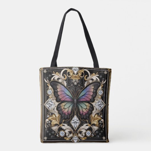 Regenbogen-Schmetterling-Diamanten-Luxus-Tasche Tasche (Rückseite)