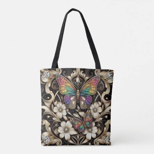 Regenbogen-Schmetterling-Diamanten-Luxus-Tasche Tasche (Rückseite)