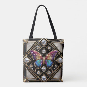 Regenbogen-Schmetterling-Diamanten Luxus-Tragetasc Tasche