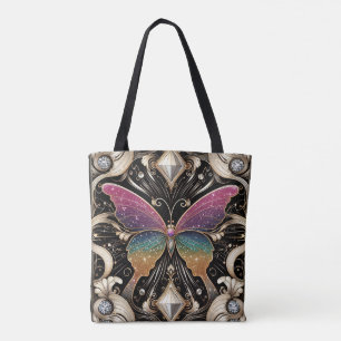 Regenbogen-Schmetterling-Diamanten Luxus-Tragetasc Tasche