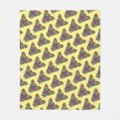 Regenbogen-Schmetterling (gelb) - Fleece Blanket (Vorderseite)