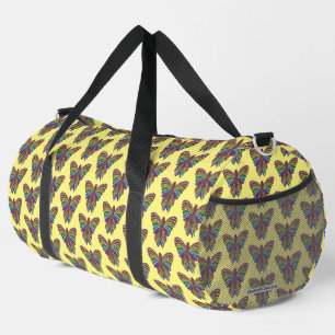 Regenbogen Schmetterling (gelb) - Reisetasche Duffle Bag
