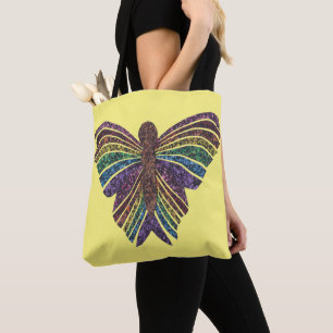 Regenbogen Schmetterling (gelb) - Tote Tasche
