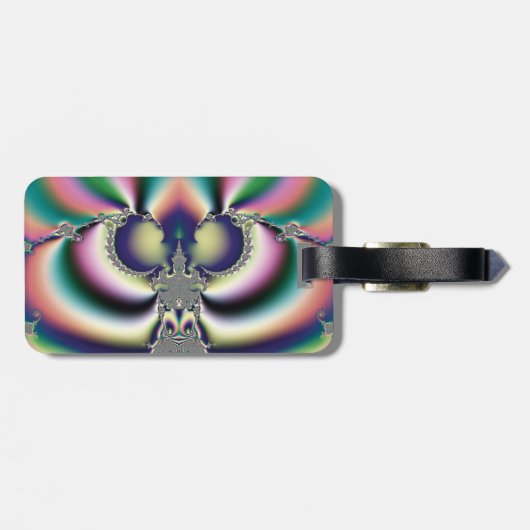 Regenbogen Schmetterling Gepäckanhänger (Rückseite horizontal)