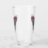 Regenbogen-Schmetterling - Glass-Cup (16oz) Glas (Links)