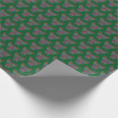 Regenbogen-Schmetterling (grün) - Geschenkpapier (Ecke)