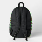 Regenbogen-Schmetterling (grün) - Rucksack (Rückseite)