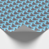 Regenbogen-Schmetterling (hellblau) - Geschenkpapi Geschenkpapier (Ecke)