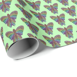 Regenbogen Schmetterling (hellgrün) - Geschenkpapi Geschenkpapier