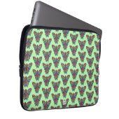 Regenbogen-Schmetterling (hellgrün) - Laptop-Hülle Laptopschutzhülle (Vorne Rechts)