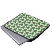 Regenbogen-Schmetterling (hellgrün) - Laptop-Hülle Laptopschutzhülle (Vorne Knopf)