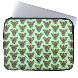 Regenbogen-Schmetterling (hellgrün) - Laptop-Hülle Laptopschutzhülle