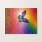 Regenbogen-Schmetterling im Feld Puzzle (Horizontal)