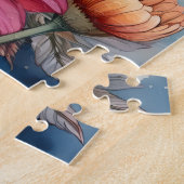 Regenbogen-Schmetterling in einem Blumengarten Puzzle (Seite)