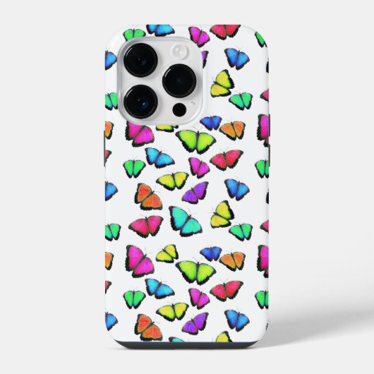 Regenbogen Schmetterling iPhone Hülle (Rückseite)
