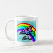 Regenbogen-Schmetterling Kaffeetasse (Links)