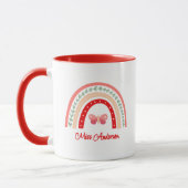 Regenbogen & Schmetterling Lehrkraft Name Tasse (Links)