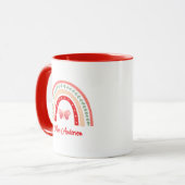 Regenbogen & Schmetterling Lehrkraft Name Tasse (Vorderseite Links)