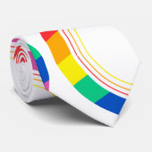 Regenbogen-Schmetterling-LGBTQ+-Pride-Button Krawatte (Gerollt)