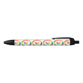 Regenbogen-Schmetterling-LGBTQ+-Pride-Button Kugelschreiber