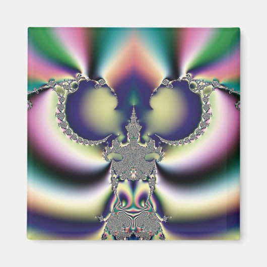 Regenbogen Schmetterling Magnet (Vorne)