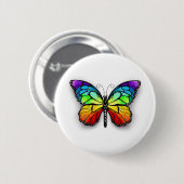 Regenbogen-Schmetterling Monarch Button (Vorne & Hinten)