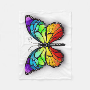 Regenbogen-Schmetterling Monarch Fleecedecke
