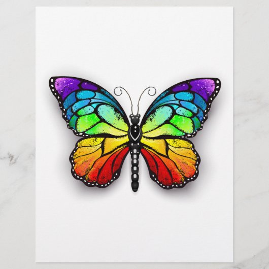 Regenbogen-Schmetterling Monarch Flyer (Vorne)