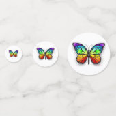 Regenbogen-Schmetterling Monarch Konfetti (Rückseiten)