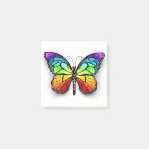 Regenbogen-Schmetterling Monarch Post-it Klebezettel