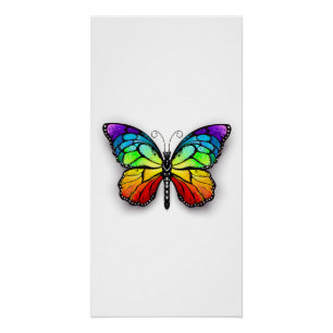 Regenbogen-Schmetterling Monarch Poster