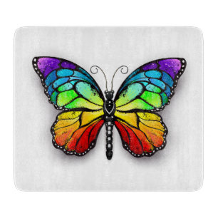 Regenbogen-Schmetterling Monarch Schneidebrett