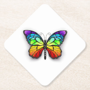 Regenbogen-Schmetterling Monarch Untersetzer