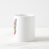 Regenbogen-Schmetterling-Monogramm Kaffeetasse (Mittel)
