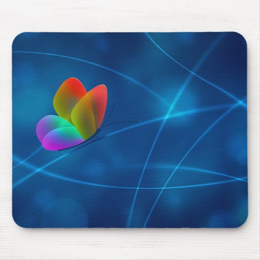 Regenbogen-Schmetterling Mousepad (Vorne)