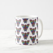 Regenbogen Schmetterling (Muster) - Klassischer Be Kaffeetasse (VorderseiteRechts)