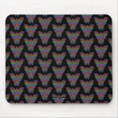 Regenbogen-Schmetterling (Muster schwarz) - Mauspa Mousepad (Vorne)