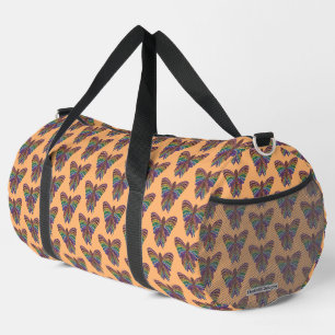 Regenbogen-Schmetterling (orange) - Tragetasche Duffle Bag
